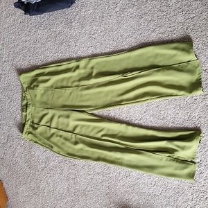 Light olive green wide leg pants
